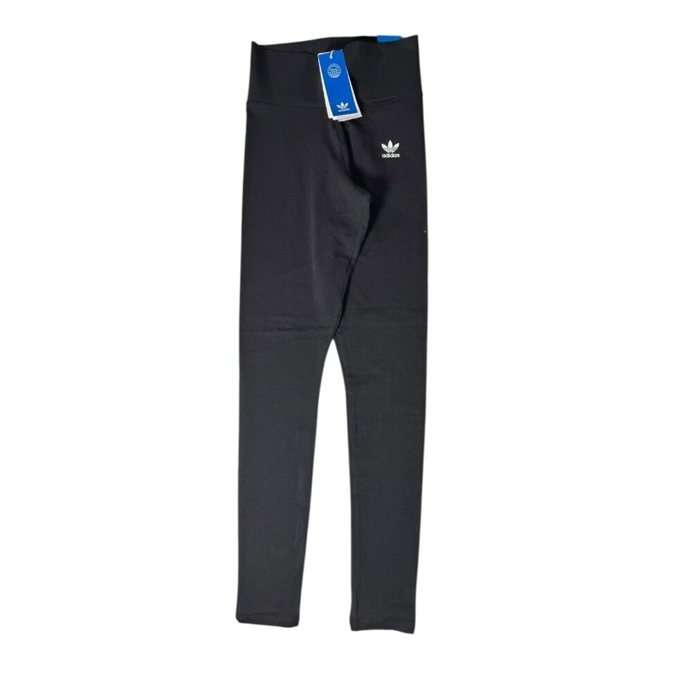 Adidas Originals Black High Rise Leggings Women’s XS | Trefoil Logo Tights NWT